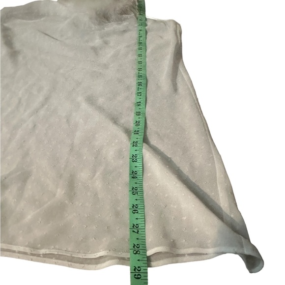 Oscar de la Renta Nightgown with feathers Adjustable strap Large white - Picture 5 of 12